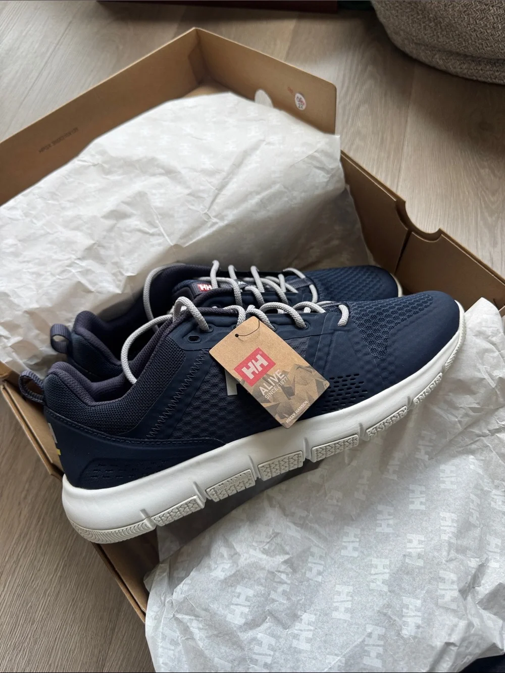 Helly Hansen Navy and White Men's Athletic Sneakers